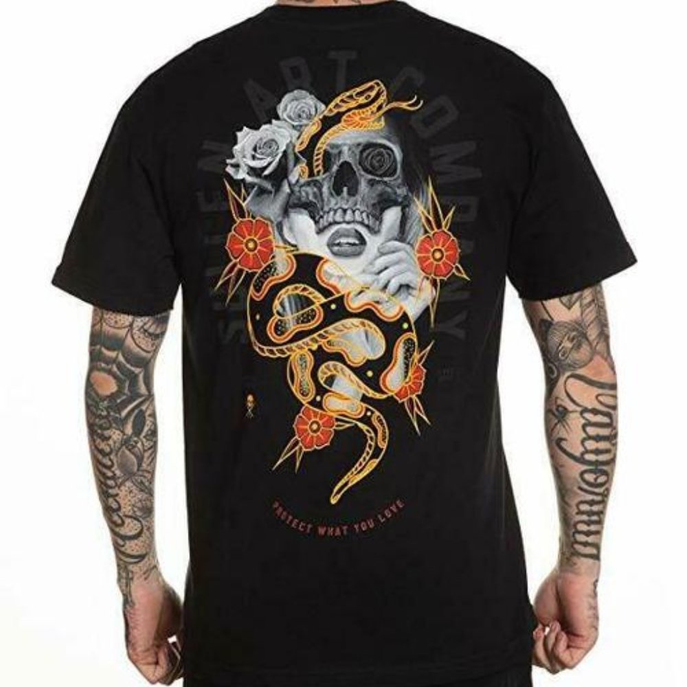 Sullen Clothing Protection Tee XL 2X Snake Flowers